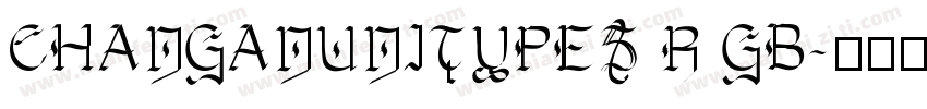 CHANGANUNITYPES R GB字体转换